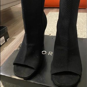 Torrid Black Knit Open Toe Bootie